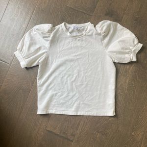 TCEC white puff sleeve top, women’s small